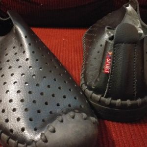 Men's Slip On Black Sport Loafer Faux Leather